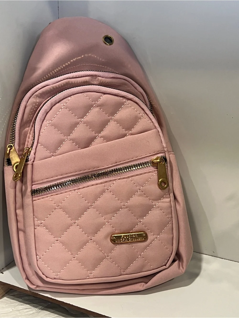 Quilted Pink Women's Sling Backpack - Unknown Brand - Picture 1 of 6
